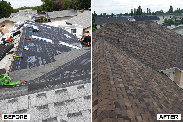 Completed roof replacement project
